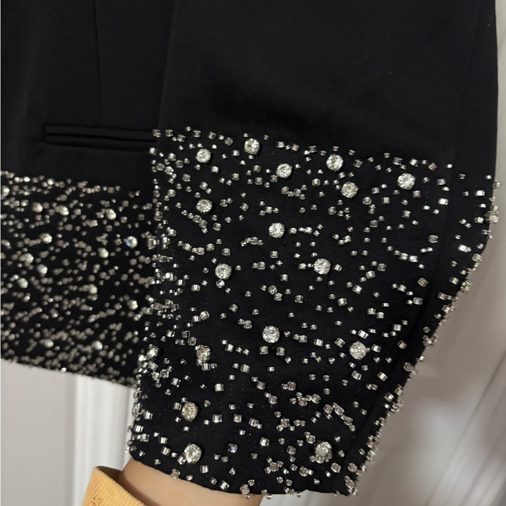 H&M Edition Black Blazer with Beaded Hem - Picture 3 of 6